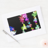 「PEACE」in Flowers Artプリント 長方形シール (封筒)