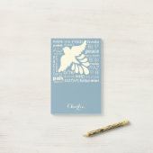 PEACE in languages名前をカスタムする投稿ノート ポストイット (デスク上)