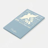 PEACE in languages名前をカスタムする投稿ノート ポストイット (アングル)