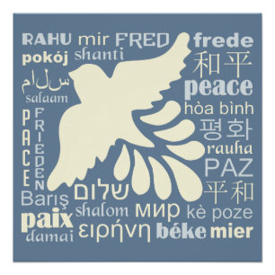 PEACE in many languagesポスター ポスター