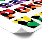 Peace in Many Languagesレインボーハート ポスター (角)