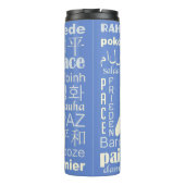 PEACE in many languages名前をカスタムするタンブラー タンブラー (裏面)