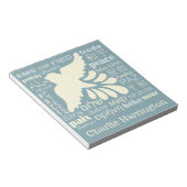 PEACE in many languages名前をカスタムする・ノート ノートパッド (アングル)