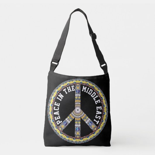 PEACE IN THE MIDDLE EAST - GEOMETRIC BUTTERFLY クロスボディバッグ (正面)