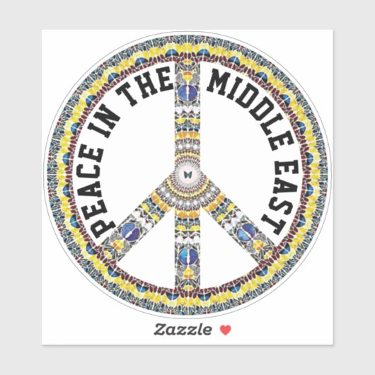 PEACE IN THE MIDDLE EAST - GEOMETRIC BUTTERFLY シール (シート)