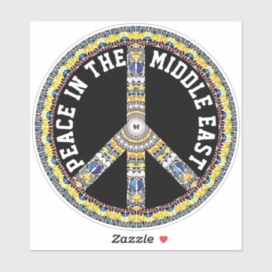PEACE IN THE MIDDLE EAST - GEOMETRIC BUTTERFLY シール (シート)