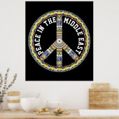 PEACE IN THE MIDDLE EAST - GEOMETRIC BUTTERFLY ポスター (キッチン)