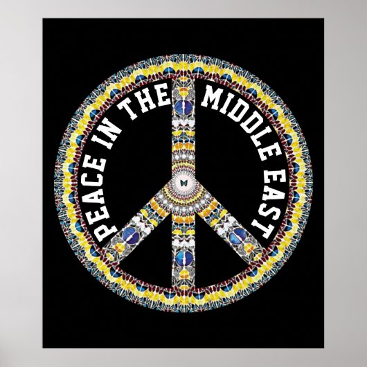 PEACE IN THE MIDDLE EAST - GEOMETRIC BUTTERFLY ポスター (正面)