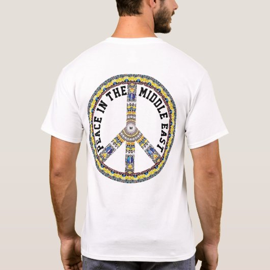PEACE IN THE MIDDLE EAST - GEOMETRIC BUTTERFLY Tシャツ (裏面)
