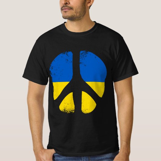 Peace in Ukraine Stand with Ukraine Support for Uk Tシャツ (正面)