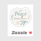 Peace Is a Daily Choice – Mindful Quote Stickers f シール (シート)