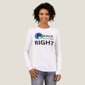 Peace Is a Human Right | Dove and Earth Symbol トライブレンドＴシャツ (正面全体)