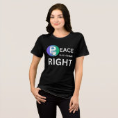 Peace Is a Human Right | Dove and Earth Symbol トライブレンドＴシャツ (正面全面)