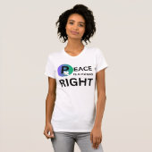 Peace Is a Human Right | Humanitarian Peace Tシャツ (正面フル)