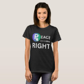 Peace Is a Human Right | Humanitarian Peace Tシャツ (正面フル)