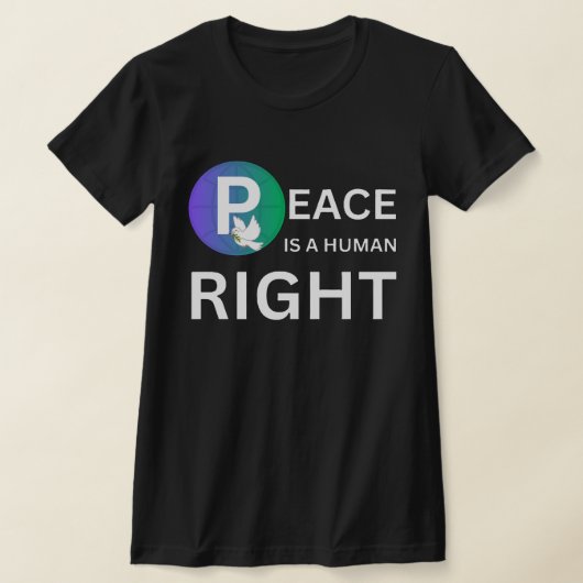 Peace Is a Human Right | Humanitarian Peace Tシャツ (レイダウン)