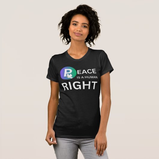 Peace Is a Human Right | Humanitarian Peace Tシャツ (正面フル)