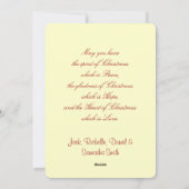 Peace & Joyクリスマスミュージックグリーティングカード シーズンカード (裏面)