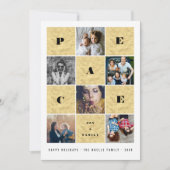 Peace Joyファミリーゴールドフォイルブロック5フォトコラージュ シーズンカード (正面)