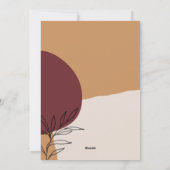 Peace & Joy金ゴールドアーチ写真と植物形 シーズンカード (裏面)