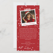 Peace & Joy魔法雪片クリスマスフェアリー写真 シーズンカード (裏面)