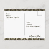 Peace & Joy Brownクリスマス ポストカード (裏面)