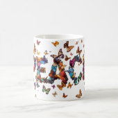 PEACE Joy Butterflies | Inspirational Motivational コーヒーマグカップ (中央)