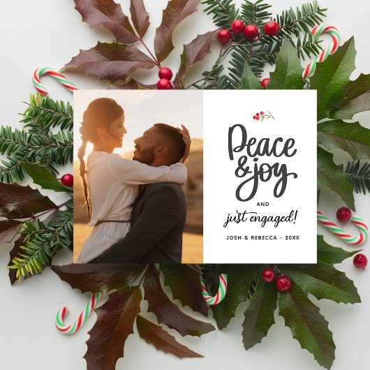 Peace, Joy & Engaged, 2 Photos Custom  シーズンカード