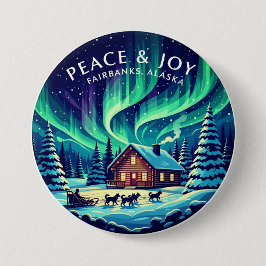 Peace & Joy Fairbanks Alaska 缶バッジ