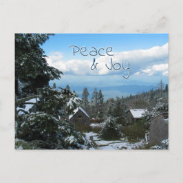 Peace & Joy Greeting from top of Mountain シーズンポストカード