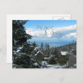 Peace & Joy Greeting from top of Mountain シーズンポストカード (正面/裏面)