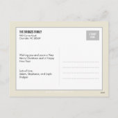 Peace & Joy Holidayフォトカードポストカード シーズンポストカード (裏面)