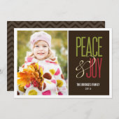 Peace & Joy Holidayフォトカード シーズンカード (正面/裏面)