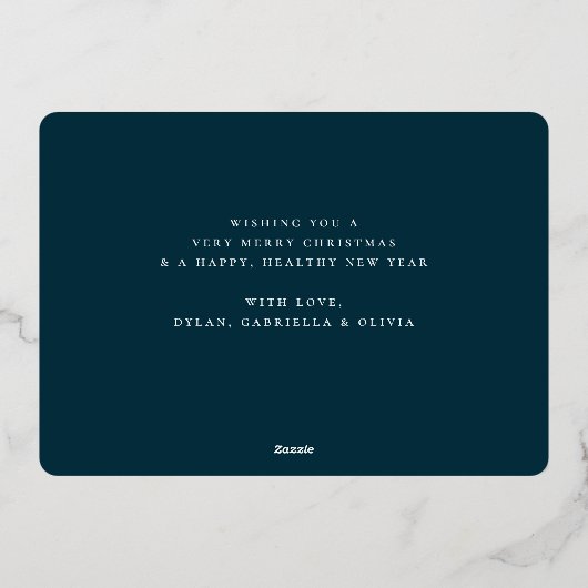 Peace Joy Hope 3写真 箔シーズンカード (裏面)