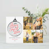 Peace, Joy & Loveフォトホリデーカード シーズンカード (スタンド正面)