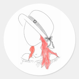 "Peace Joy Love"ステッカー、手書き ラウンドシール