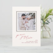 Peace Joy Love Christmas Card Holiday Photo Image カード (スタンド正面)