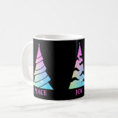 Peace Joy Love Christmas Treesコーヒーマグ コーヒーマグカップ (正面左)