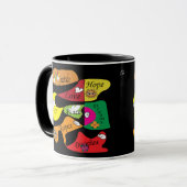 Peace Joy Love Inspirational Quote Coffee Mug マグカップ (正面左)