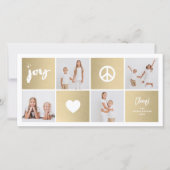 Peace Joy Love Shiny金ゴールドスクエアスタイリッシュ4写真 シーズンカード (正面)