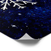 Peace Joy Starry Night Christmas Wishes Holiday ポスター (角)