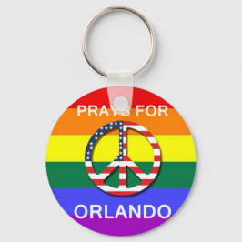 Peace Keychain 5,7 cm -  " Prays For Orlando" キーホルダー