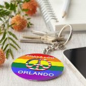Peace Keychain 5,7 cm -  " Prays For Orlando" キーホルダー (側面)