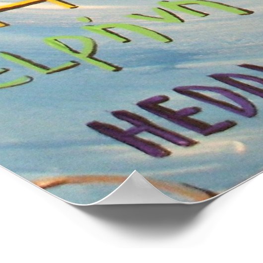 「Peace Language - Version 2」プリント(SSS) ポスター (角)