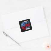 Peace LGBT Harris Walz Waltz スクエアシール (封筒)