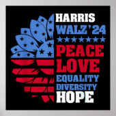 Peace LGBT Harris Walz Waltz ポスター (正面)