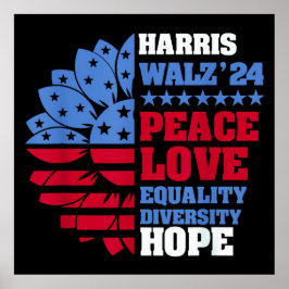 Peace LGBT Harris Walz Waltz ポスター