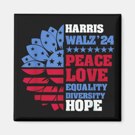 Peace LGBT Harris Walz Waltz マグネット