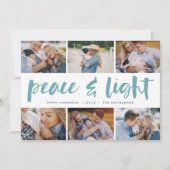 Peace & Light | Hanukkah Photo Collage シーズンカード (正面)