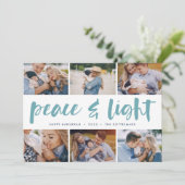 Peace & Light | Hanukkah Photo Collage シーズンカード (スタンド正面)